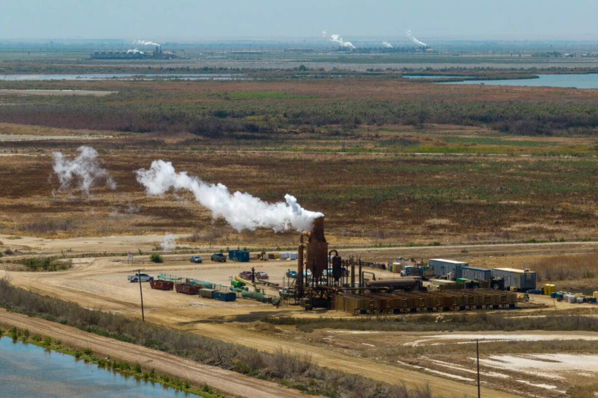 Controlled Thermal Sources' Hell's Kitchen test facility near the Salton Sea in Niland, California, on Wednesday, April 19, 2023.