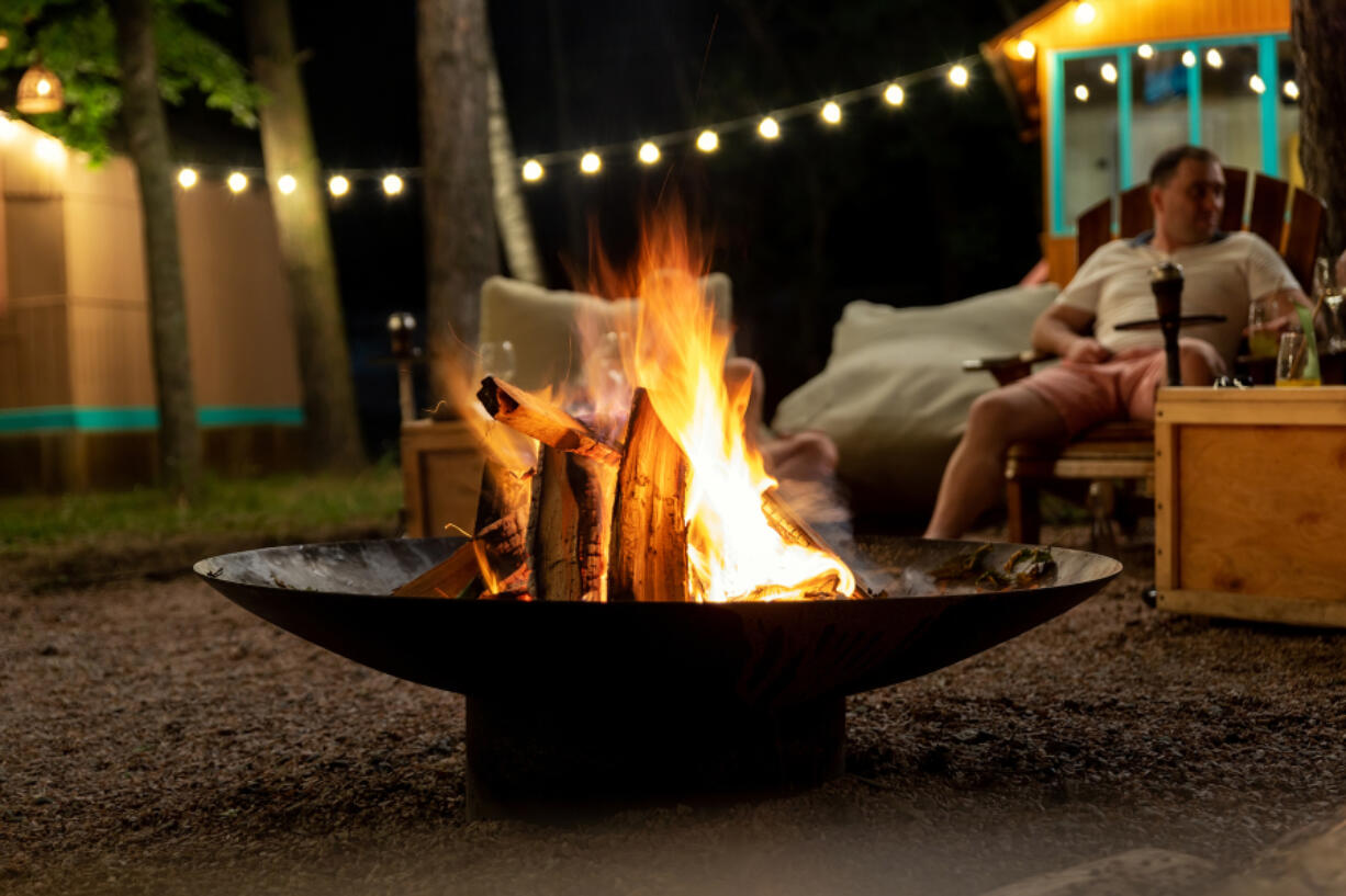 If you're using any fire outside, including a grill, fire pit, tiki torches or anything else with flames, you want a fire extinguisher nearby and ready to use.