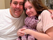 Isabella McDonald with her father, Brent. In April, Isabella was diagnosed with a rare, often fatal bone cancer, whose sole treatment for young adults includes the drug methotrexate. During Isabella' second treatment cycle in June, clinicians said she would be getting less than the full dose of the drug because of a methotrexate shortage.