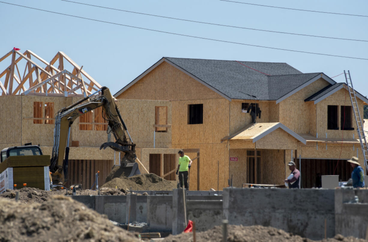 New homes are under construction at Kennedy Farm in Ridgefield.