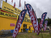 A shopper stops by Blackjack Fireworks in 2022.