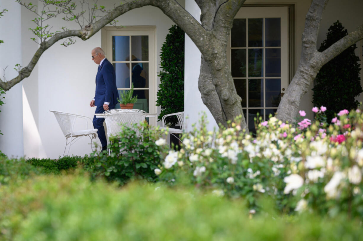 Visitor log of who was visiting the White House details more than 300,000 visitors from January 2021 through February 2023. In this photo from May 10, 2023, US President Joe Biden walks out of the Oval Office to board Marine One on the South Lawn of the White House in Washington, DC, as he departs for travel to New York.