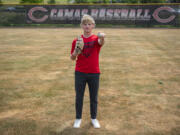Camas senior Max Fraser poses for a portrait Thursday, June 8, 2023, at Camas High School. Fraser is The Columbian's All-Region baseball player of the year.
