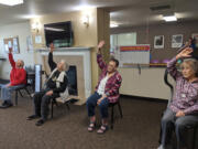 To celebrate National Senior Fitness Day on May 31, Korri Nelson came to Prestige Assisted Living at Bridgewood and taught chair yoga to residents.