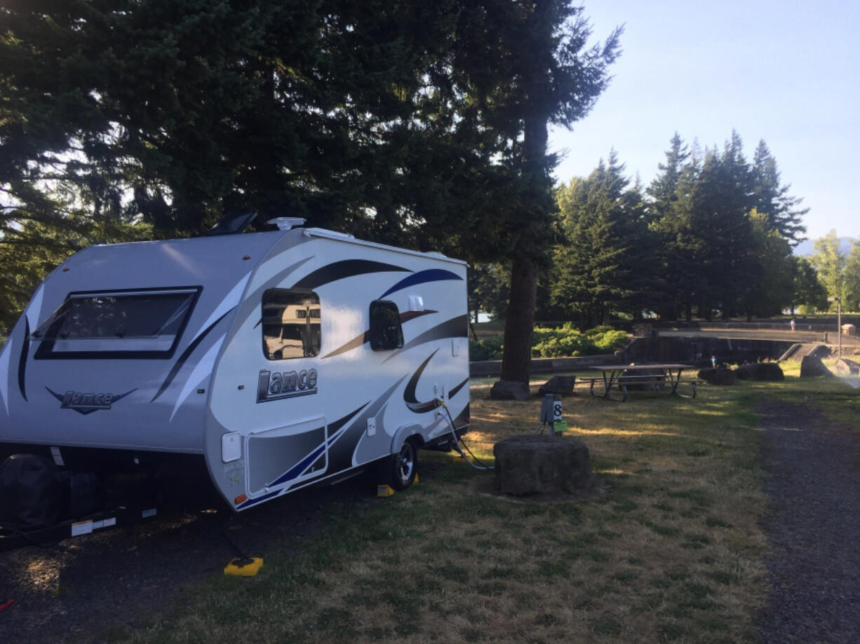 Cascade Locks Marine Park is hardly a wilderness RV experience, but the people watching is spectacular, and you can walk to town.