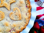 Barbara Nordstrom submitted the recipe for this scrumptious Strawberry-Raspberry Pie, a favorite at family Fourth of July gatherings since the 1940s.