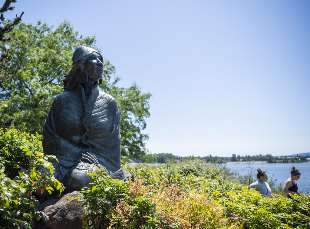 The Ilchee Statue sits along Southeast Columbia Drive in late June. Fourth of July weekend in the northwest will likely be a sunny one.