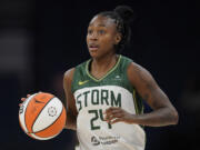 Seattle Storm guard Jewell Loyd scored a career-high 40 points against the Minnesota Lynx, Thursday, June 29, 2023, in a 99-97 overtime loss.