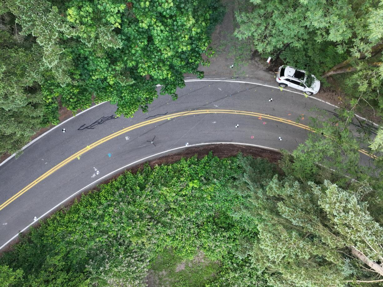 An SUV crashed into a tree in far east Clark County early Saturday morning. The driver was hit by a second car after getting out of the vehicle.