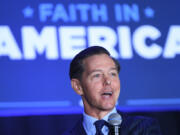 FILE - Ralph Reed speaks during a Donald Trump campaign event courting devout conservatives by combining praise, prayer and patriotism, July 23, 2020, in Alpharetta, Ga. The Faith & Freedom Coalition's annual conference will be held in Washington. Reed is the founder and chairman of the Faith & Freedom Coalition.