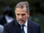 FILE - Hunter Biden, the son of President Joe Biden, speaks to guests during the White House Easter Egg Roll on the South Lawn of the White House, April 18, 2022, in Washington.