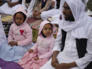 Muslims gather for prayers to celebrate Eid al-Adha, or Feast of Sacrifice, that commemorates the Prophet Ibrahim's faith, in Nairobi, Kenya, Wednesday, June 28, 2023. Eid al-Adha marks the end of hajj.