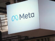 FILE - The Meta logo is seen at the Vivatech show in Paris, France, June 14, 2023. Instagram and Facebook's parent company Meta is adding new parental supervision tools and privacy features to its platforms beginning Tuesday, June 27. The changes come as social media companies face increased scrutiny over how they impact teens' mental health.