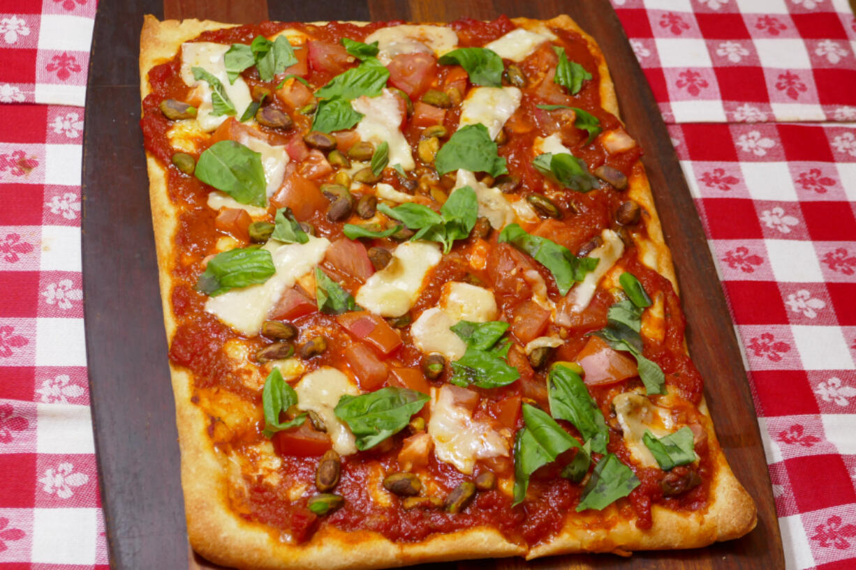 Tomato Mozzarella Flatbread.