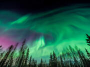 This was taken outside of Fairbanks, Alaska during a strong Aurora storm in January 2016.