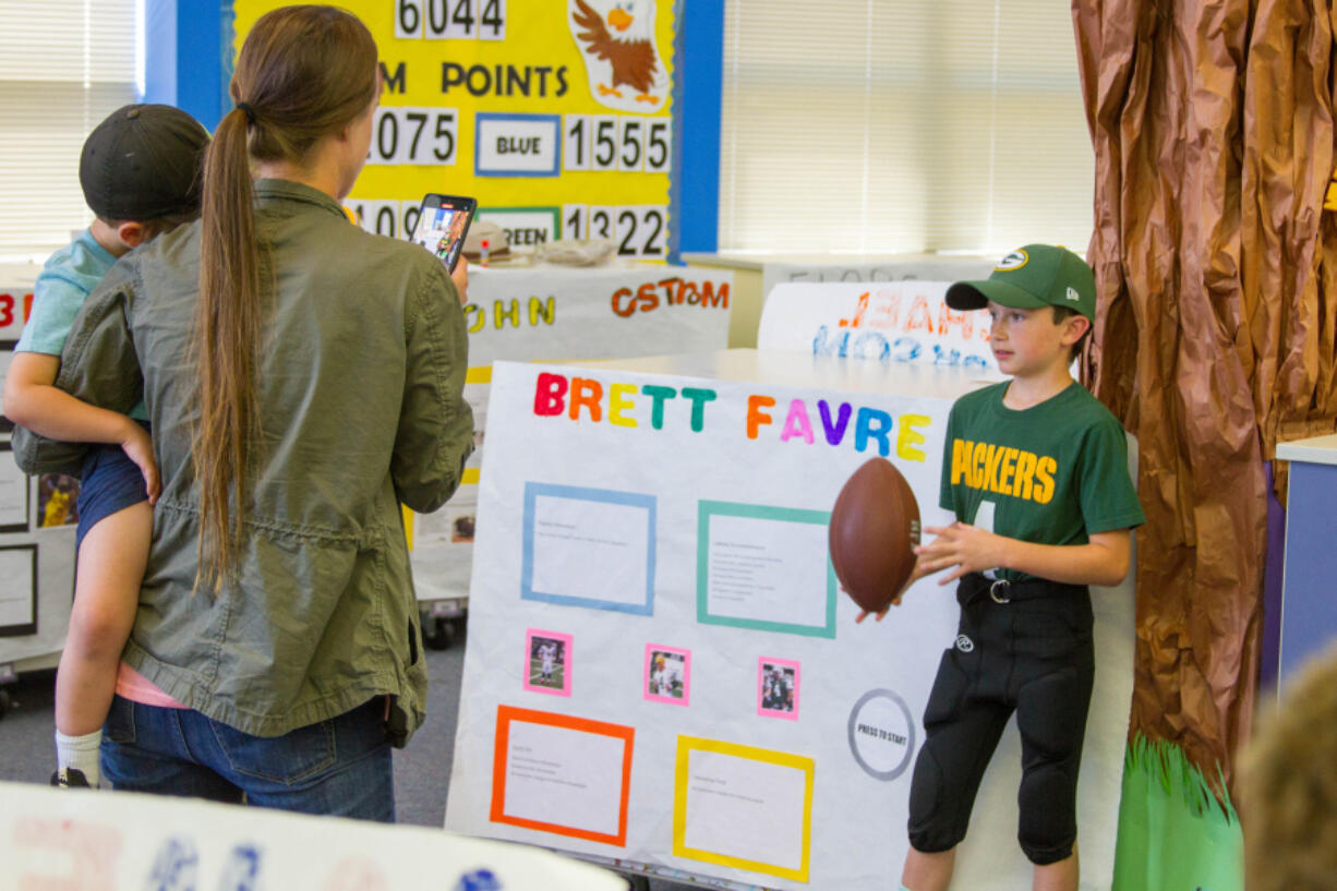 Elementary students in Woodland's highly capable program recently wowed their peers, parents, and teachers in a project where third- and fourth-graders selected historical figures to research and portray.