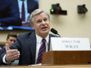 FBI Director Christopher Wray testifies before a House Committee on the Judiciary oversight hearing, Wednesday, July 12, 2023, on Capitol Hill in Washington.