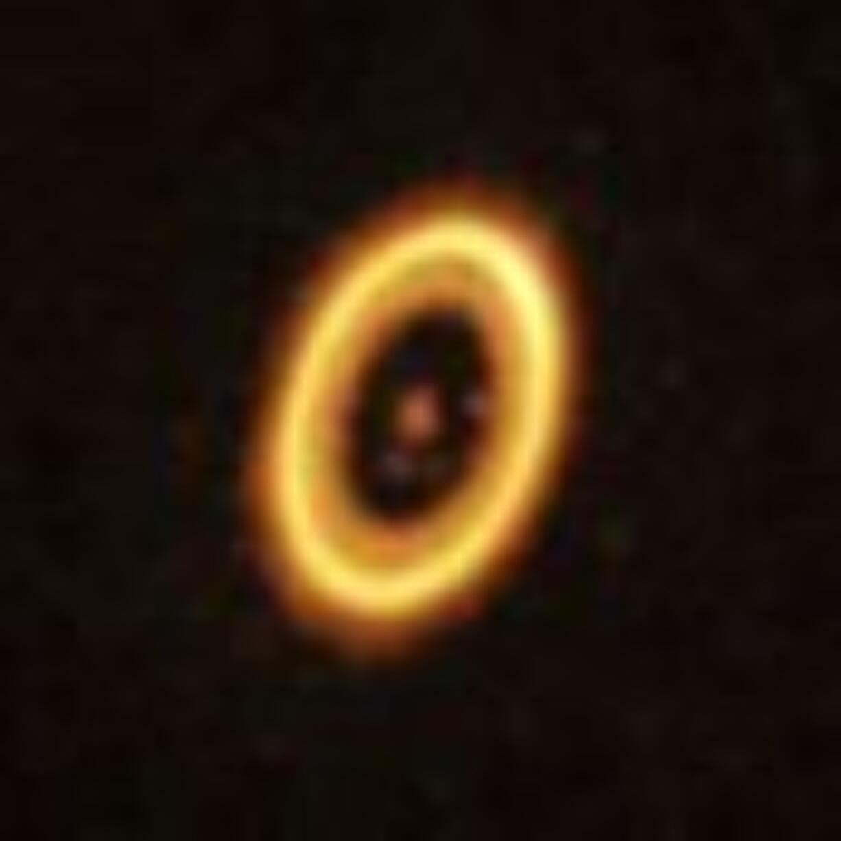 This image, taken with the Atacama Large Millimeter/submillimeter Array, shows the young planetary system PDS 70, nearly 400 light-years away from Earth.