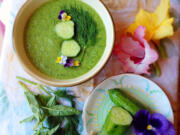 With summer cucumbers and fresh herbs, this cooling cucumber gazpacho hits the spot.