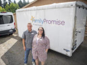 *LEADOPTION* Family Promise of Clark County executive director Shane Scalf, left, and case manager Niccole Fuller stand for a portrait. Scalf became the permanant executive director in June.