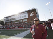 Washington State athletic director Pat Chun blasted the “poor leadership” that has led the Pac-12 to the brink of extinction. He spoke via Zoom with reporters on Wednesday, Aug. 9, 2023.