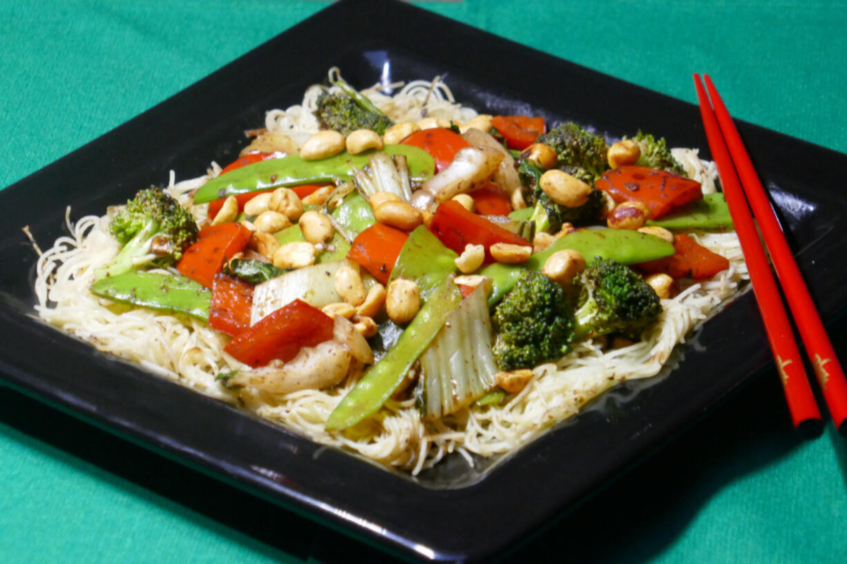 Five-Spice Vegetable Stir-Fry With Peanuts (Linda Gassenheimer/TNS)