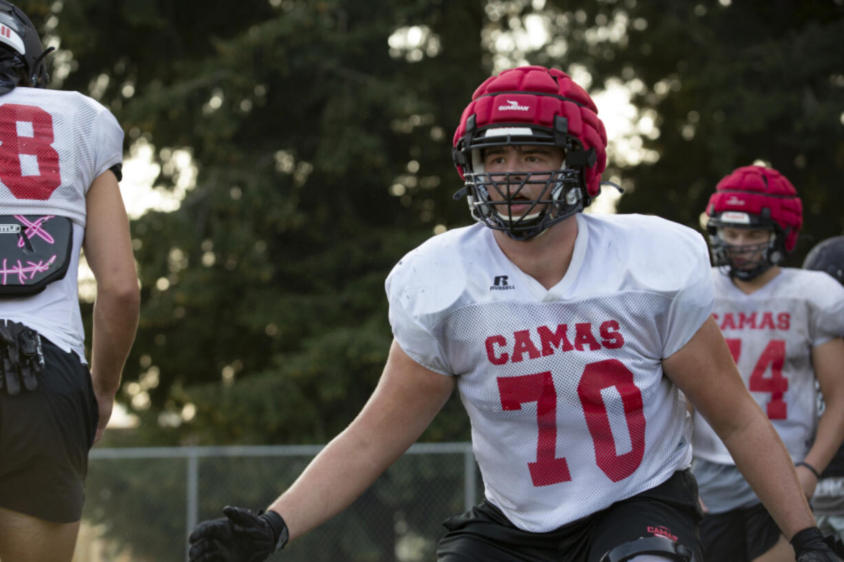 Carson Osmus has been a cornerstone of the Papermakers' offensive line since 2021 and is a two-time all-league pick at tackle.