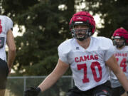 Carson Osmus has been a cornerstone of the Papermakers' offensive line since 2021 and is a two-time all-league pick at tackle.