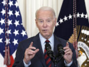 President Joe Biden delivers remarks on lowering health care costs in the East Room at the White House on Friday, July 7, 2023, in Washington, D.C.