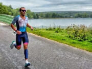 Joshua Monda of Vancouver competes in the Ironman 70.3 World Championships on Sunday in Lahti, Finland. Monda placed 112th overall and second in the amateur men's 40-44 division.