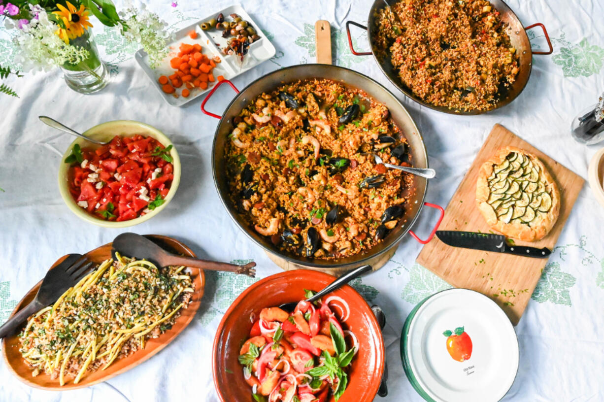 All the savory and summer dishes presented for guests at Gretchen's outdoor party on Aug. 11, in Ben Avon, Pa.