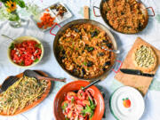 All the savory and summer dishes presented for guests at Gretchen's outdoor party on Aug. 11, in Ben Avon, Pa.