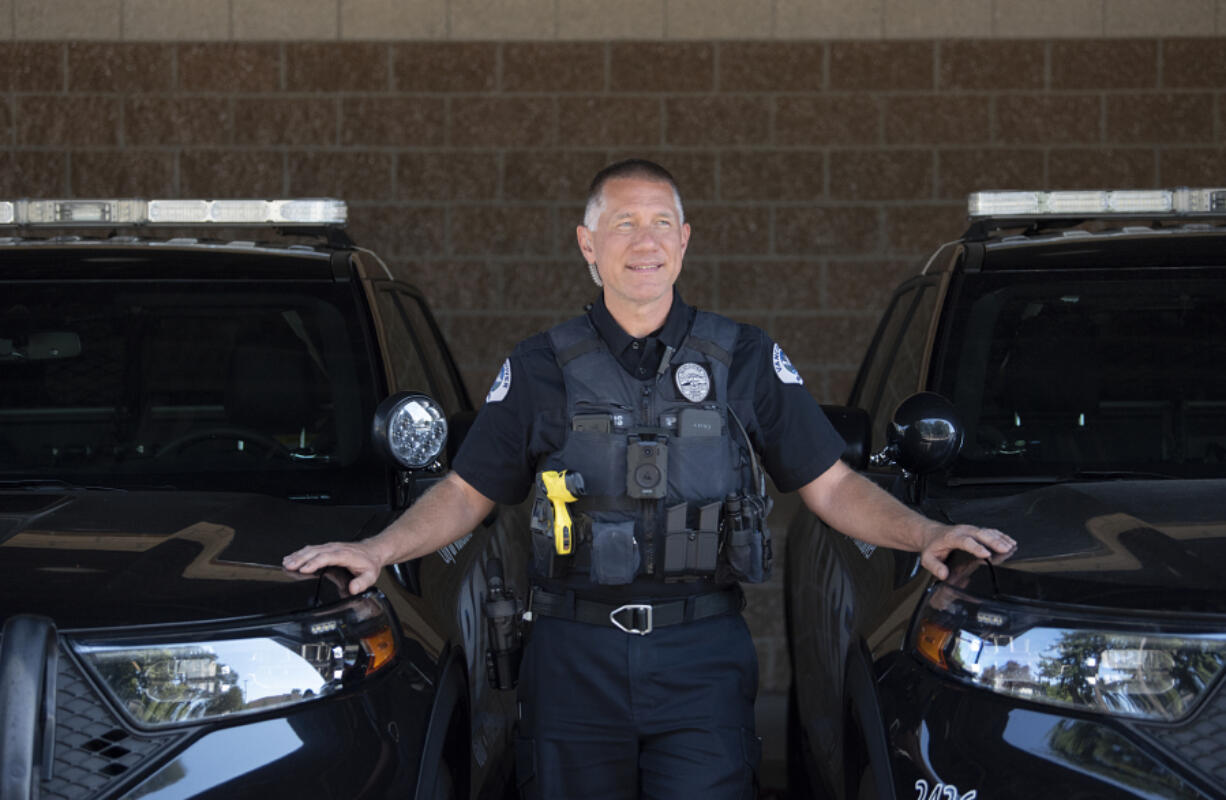 Officer Tyler Chavers, whose work involves outreach to people experiencing homelessness, says he plans to stay with the city's Homeless Assistance Response Team for the rest of his career.