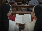 Chaldean nuns attend a service in the Mar Youssef Cathedral in Irbil, Iraq, on Sunday, July 30, 2023. Today, the number of Christians in Iraq is 150,000, compared to 1.5 million in 2003.