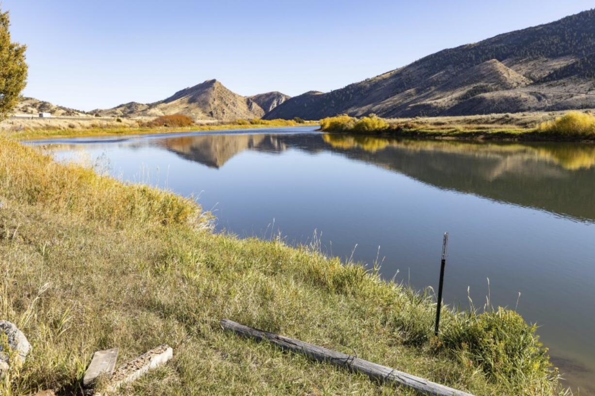 This This October, 2022 image provided by the Montana Fish, Wildlife & Parks, shows the Jefferson River at the Limespur Fishing Access Site near Cardwell, Mont. A rare river otter attack along a nearby stretch of the river on Wednesday, Aug. 2, 2023, left three women injured.