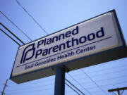 A Planned Parenthood sign is seen in Austin, Texas, Monday, Aug. 14, 2023. A federal judge who ordered restrictions on the abortion pill mifepristone will consider Tuesday, Aug. 15, whether Planned Parenthood must pay potentially hundreds of millions of dollars to the state of Texas over fraud claims.