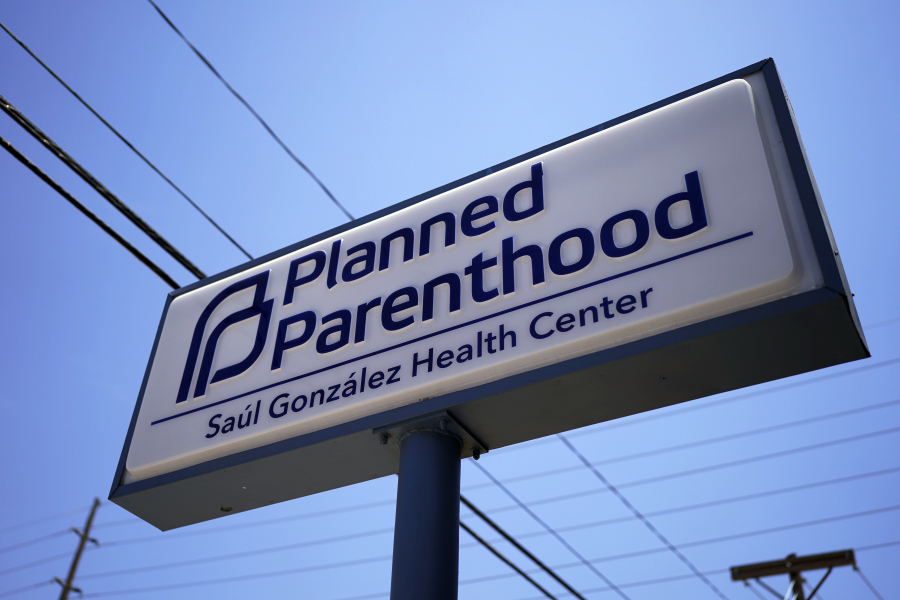 A Planned Parenthood sign is seen in Austin, Texas, Monday, Aug. 14, 2023. A federal judge who ordered restrictions on the abortion pill mifepristone will consider Tuesday, Aug. 15, whether Planned Parenthood must pay potentially hundreds of millions of dollars to the state of Texas over fraud claims.