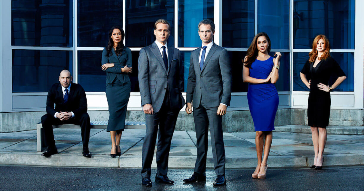 The cast of "Suits," which is enjoying a resurgence in popularity on Netflix.