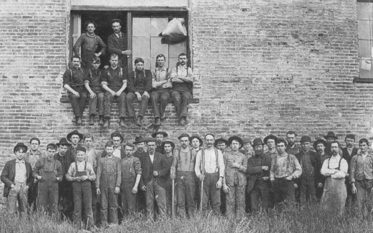 Workers pose at the Camas mill circa 1900. On Sept. 1, the facility celebrated 140 years of operation.