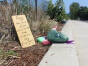 Washougal's rock snake consisted of 14 rocks on July 20. Four days later, it had more than doubled in length.