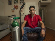 Leobardo Segura Meza, 27, of Pacoima, California, suffers from silicosis, an incurable lung disease that has been afflicting workers who cut and polish engineered stone high in crystalline silica.