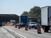 Work on the North Fork Lewis River Bridge near Woodland is part of a $17.4 million, two-summer project to improve the safety and driveability of the bridge. Work on the southbound span should start next summer.