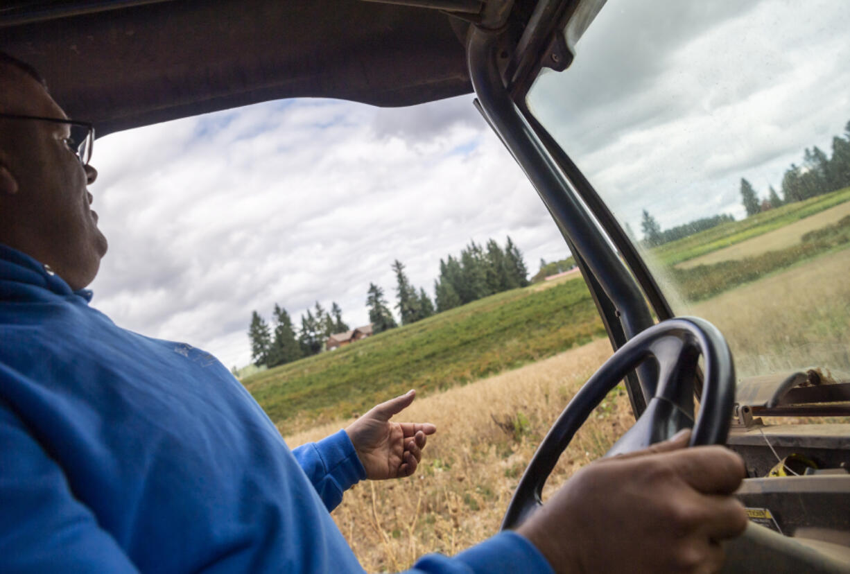 Farmer Joe Zimmerman recalls how Bi-Zi Farms in Brush Prairie hasn't been able grow as many crops as usual because of the state's water usage restrictions.