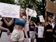 FILE - People rally in support of abortion rights, July 2, 2022, in Kansas City, Mo. On Wednesday, Aug. 30, 2023, St.