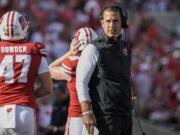 Wisconsin head coach Luke Fickell watches during the second half of an NCAA college football game against Buffalo Saturday, Sept. 2, 2023, in Madison, Wis.