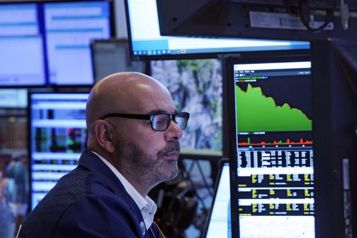 Trader Fred DeMarco works on the floor of the New York Stock Exchange, Wednesday, Sept. 13, 2023. Stocks are churning in place on Wall Street after a highly anticipated report showed inflation accelerated across the country last month, but not by much more than expected.