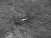 This image provided by NASA's Goddard Space Flight Center/Arizona State University shows an LROC NAC image enlarged four times centered on the likely Luna 25 crater. A NASA spacecraft around the moon has found the likely crash site of Russia's lost lunar lander, Thursday, Aug. 31, 2023. The Luna 25 lander slammed into the moon last month, a harsh end to Russia's first moon mission in almost half a century.