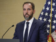 FILE - Special counsel Jack Smith speaks about an indictment of former President Donald Trump, Tuesday, Aug. 1, 2023, at a Department of Justice office in Washington.