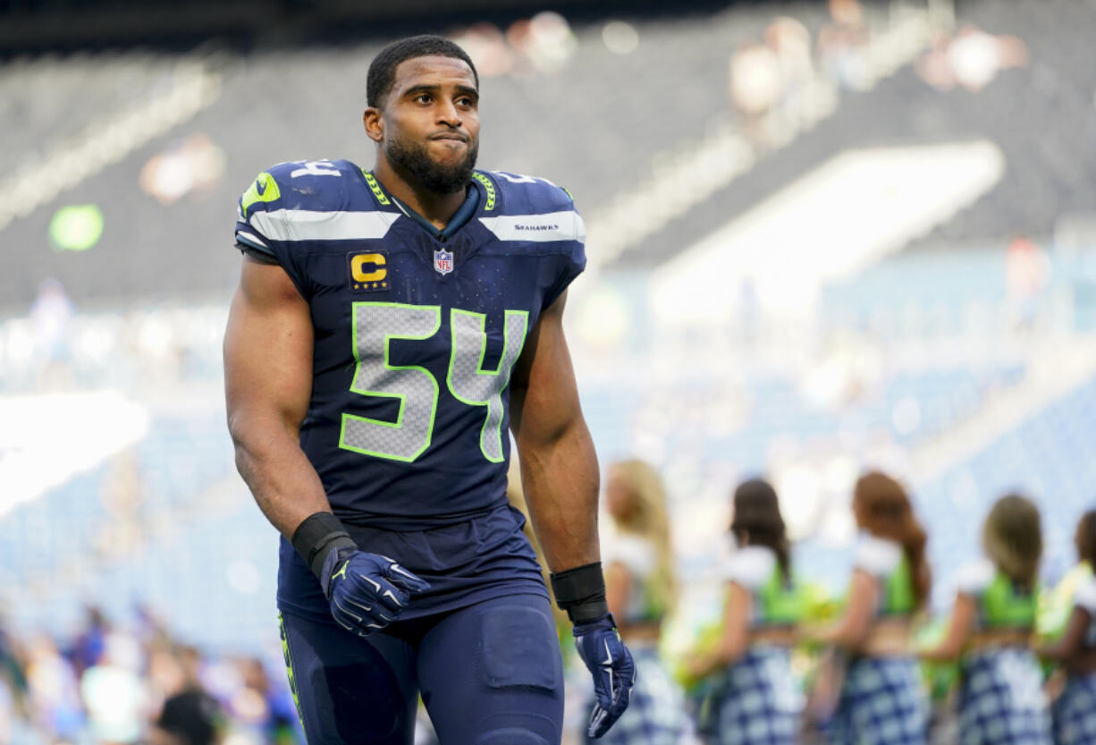 Seattle Seahawks linebacker Bobby Wagner walks off the field following an NFL football game against the Los Angeles Rams, Sunday, Sept. 10, 2023, in Seattle. Los Angeles won 30-13.