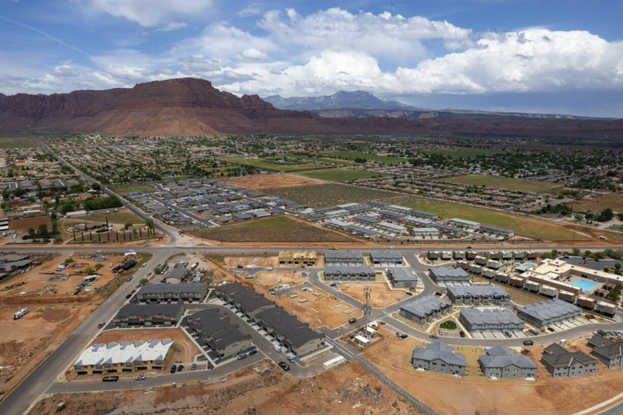 Housing developments are shown in Ivins, Utah, on Wednesday, May 3, 2023. A Utah woman who gave online parenting advice via a once popular YouTube channel has been arrested on suspicion of aggravated child abuse after her malnourished son escaped out a window and ran to a nearby house for help, authorities said. Ruby Franke, whose now defunct channel "8 Passengers" followed her family, was arrested Wednesday night, Aug. 30, 2023, in the southern Utah city of Ivins.